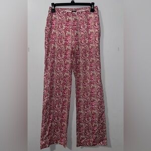 INC International Concepts Pink and Cream Paisley Pants